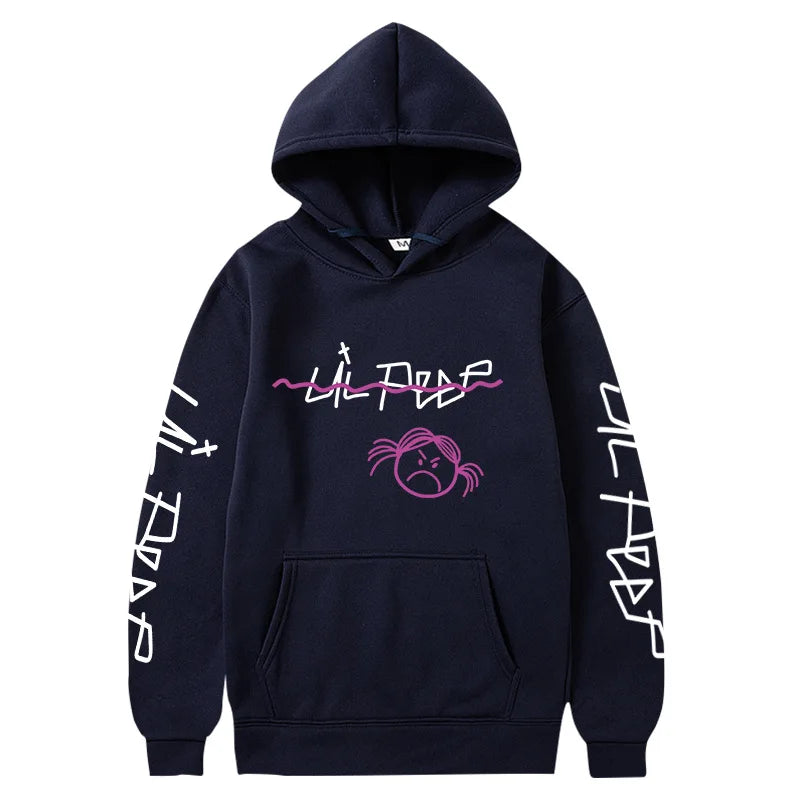 Rapper Lil Peep Hoodies Print Men Woman Oversized Hoodie Hip Hop Hooded Sweatshirts Harajuku Pullovers Unisex Tracksuit Clothing