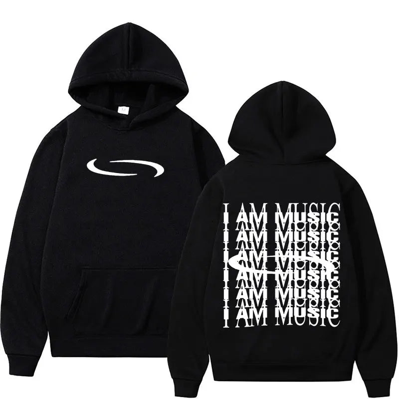 Retro Washed Playboi Carti I AM MUSIC Logo Hoodie Opium Ken Carson Narcissist Tour Antagonist Rap Sweatshirt Men Oversized Hoody