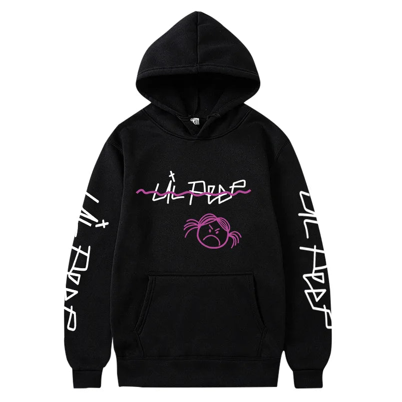 Rapper Lil Peep Hoodies Print Men Woman Oversized Hoodie Hip Hop Hooded Sweatshirts Harajuku Pullovers Unisex Tracksuit Clothing