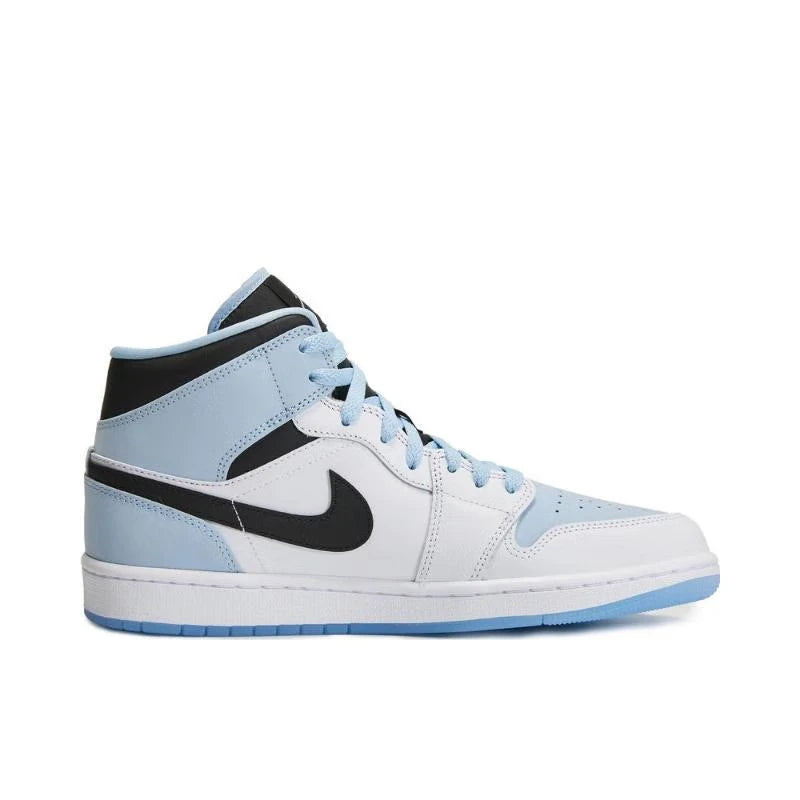 Air Jordan 1 Mid Shock Leather Comfortable Shock Absorbent Anti Slip Wear Resistant Mid Top Retro Basketball Shoes for Men