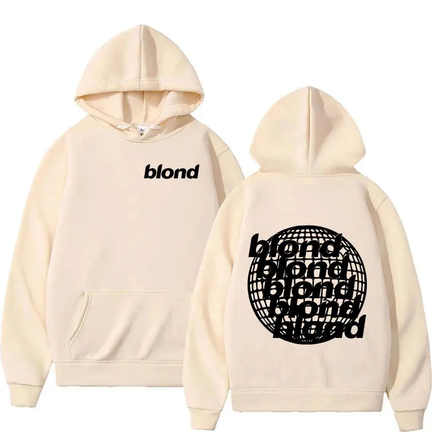 Rapper Frank Print Graphic Hoodie Men Hip Hop Fashion Ocean Pullover Sweatshirt Unisex Casual Blond Oversized Hoodies Streetwear