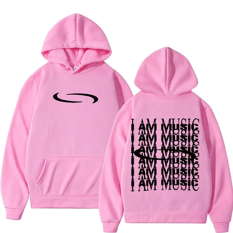 Retro Washed Playboi Carti I AM MUSIC Logo Hoodie Opium Ken Carson Narcissist Tour Antagonist Rap Sweatshirt Men Oversized Hoody