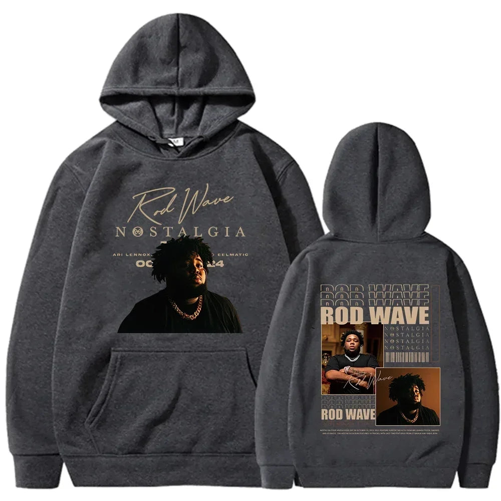 2024 Rod Wave Tour Fashion Casual Nostalgic Hip Hop Music Printed Hoodie Men's and Women's Pullover Fans Luxury Gift Tops Hoodie