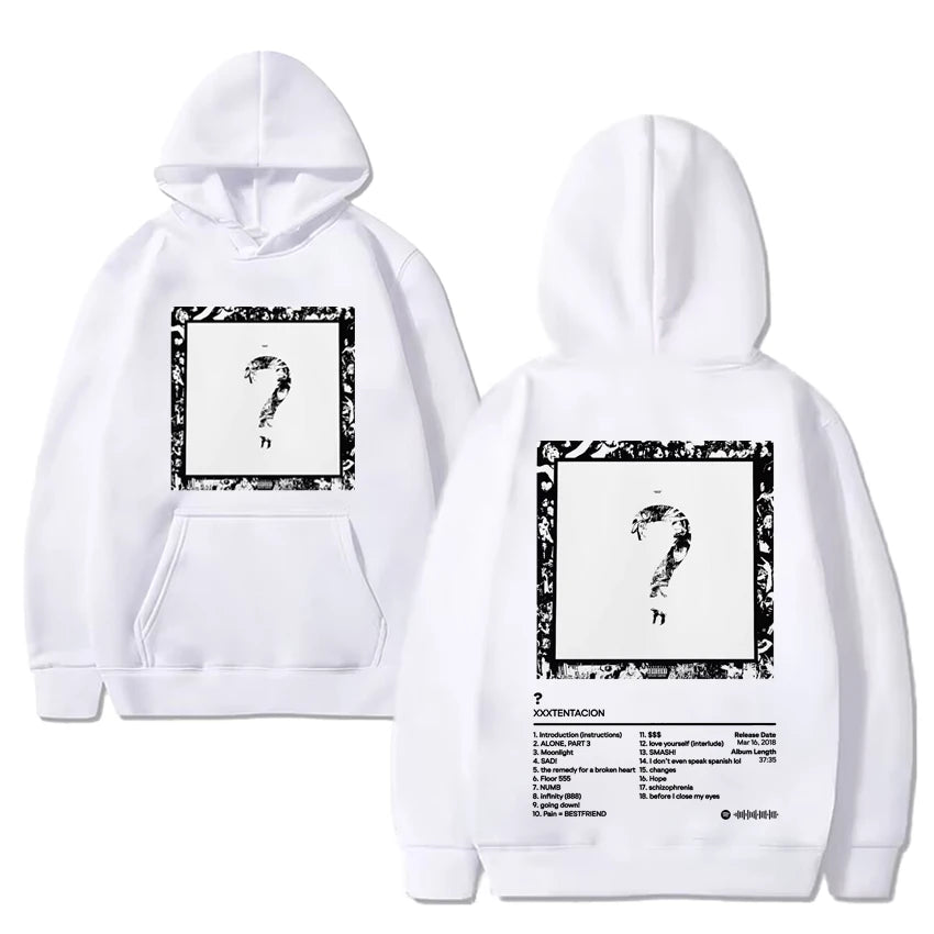 Rapper XXX  Album Graphic Hoodies Unisex Hip Hop Oversized streetwear Men Women vintage Fleece Long sleeve Sweatshirt pullovers