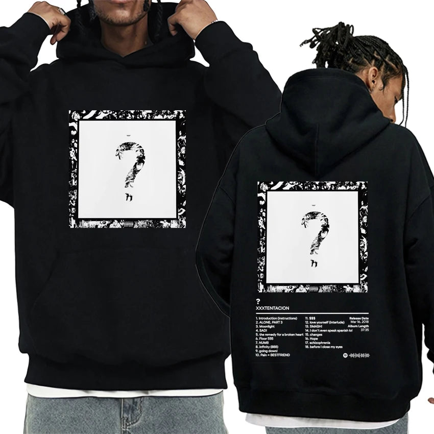 Rapper XXX  Album Graphic Hoodies Unisex Hip Hop Oversized streetwear Men Women vintage Fleece Long sleeve Sweatshirt pullovers