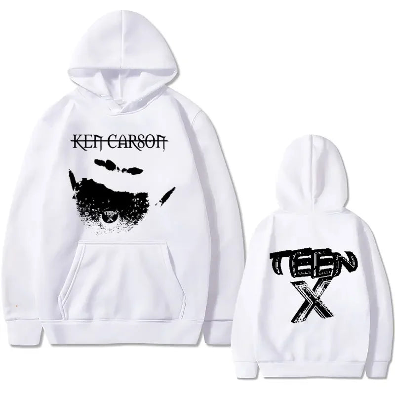 Playboi Carti Teen Graphic Print Hoodie Rapper Ken Carson Hoodies Male Vintage Oversized Streetwear Men's Hip Hop Sweatshirts