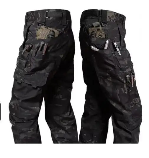 Wear Resistant Work Pant Man Multi-pocket Straight Cargo Trousers Outdoor Jogging Tactical Pants Spring Autumn Casual Trousers