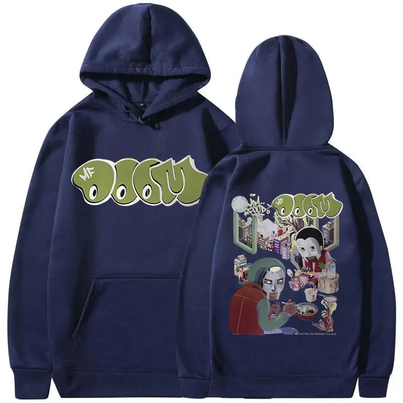 Awesome Rapper Mf Doom MM FOOD Graphic Hoodie Men Women Hip Hop Fashion Hooded Sweatshirt Men's Casual Fleece Oversized Hoodies