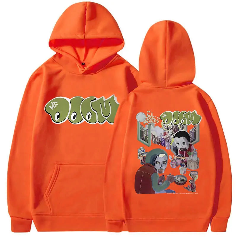 Awesome Rapper Mf Doom MM FOOD Graphic Hoodie Men Women Hip Hop Fashion Hooded Sweatshirt Men's Casual Fleece Oversized Hoodies