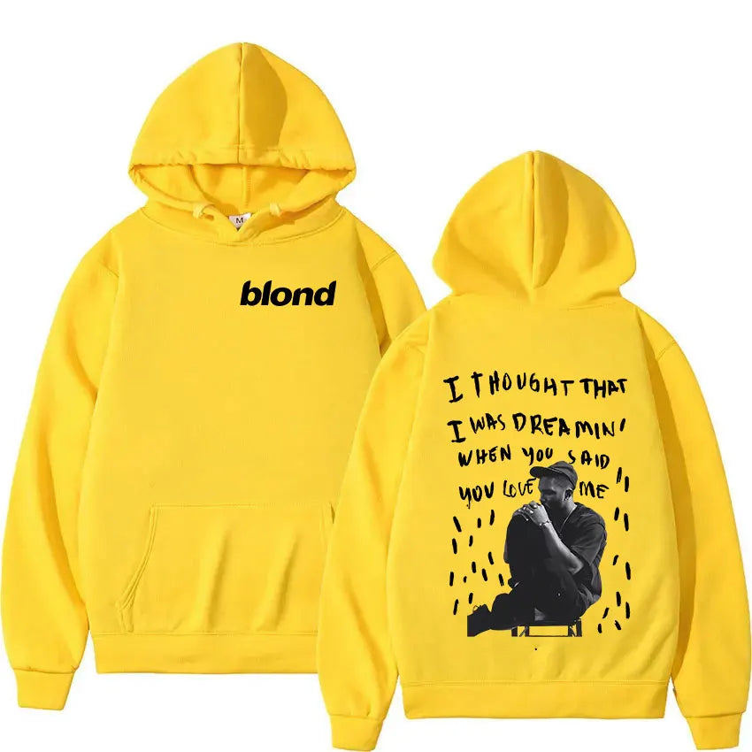 Rapper Frank Pullover Hoodie Ocean Blond Hip Hop Music Album Sweatshirt Men Vintage Fashion Oversized Hoodies Unisex Streetwear