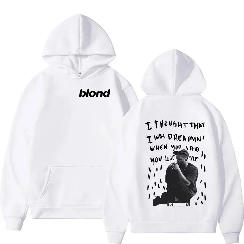 Rapper Frank Pullover Hoodie Ocean Blond Hip Hop Music Album Sweatshirt Men Vintage Fashion Oversized Hoodies Unisex Streetwear