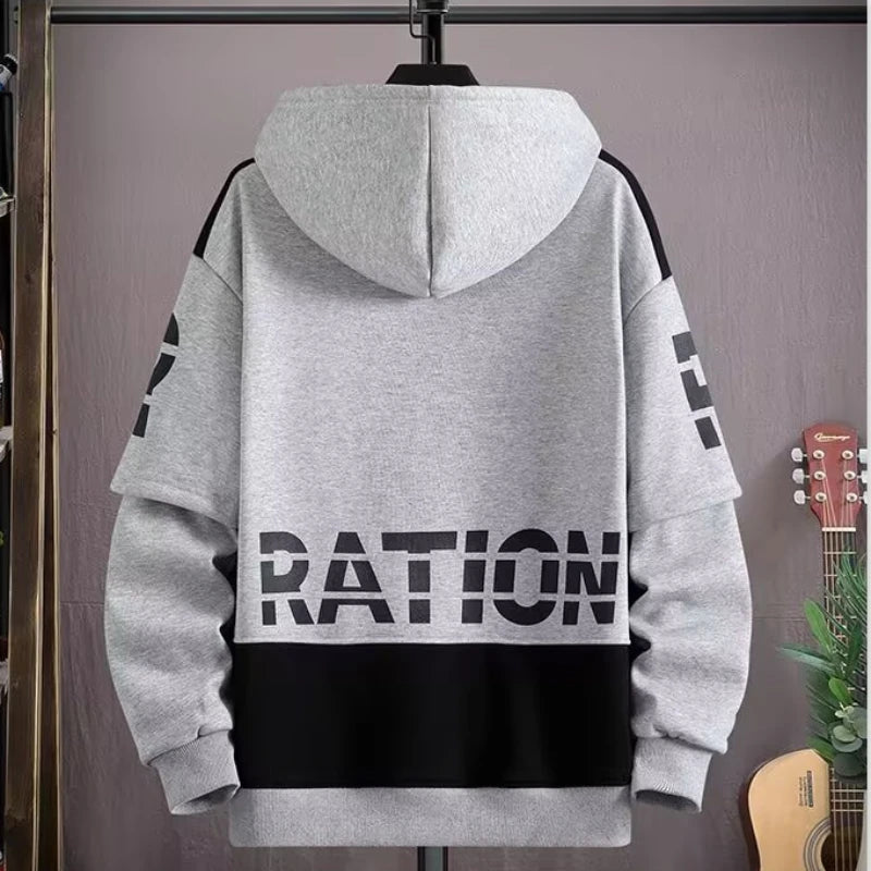 Winter Autumn Men's Hoodie Sweatshirts Hot Sell Trendy Sportswear Long Sleeved O Neck T-shirt  Harajuku Men Clothing 2024 New