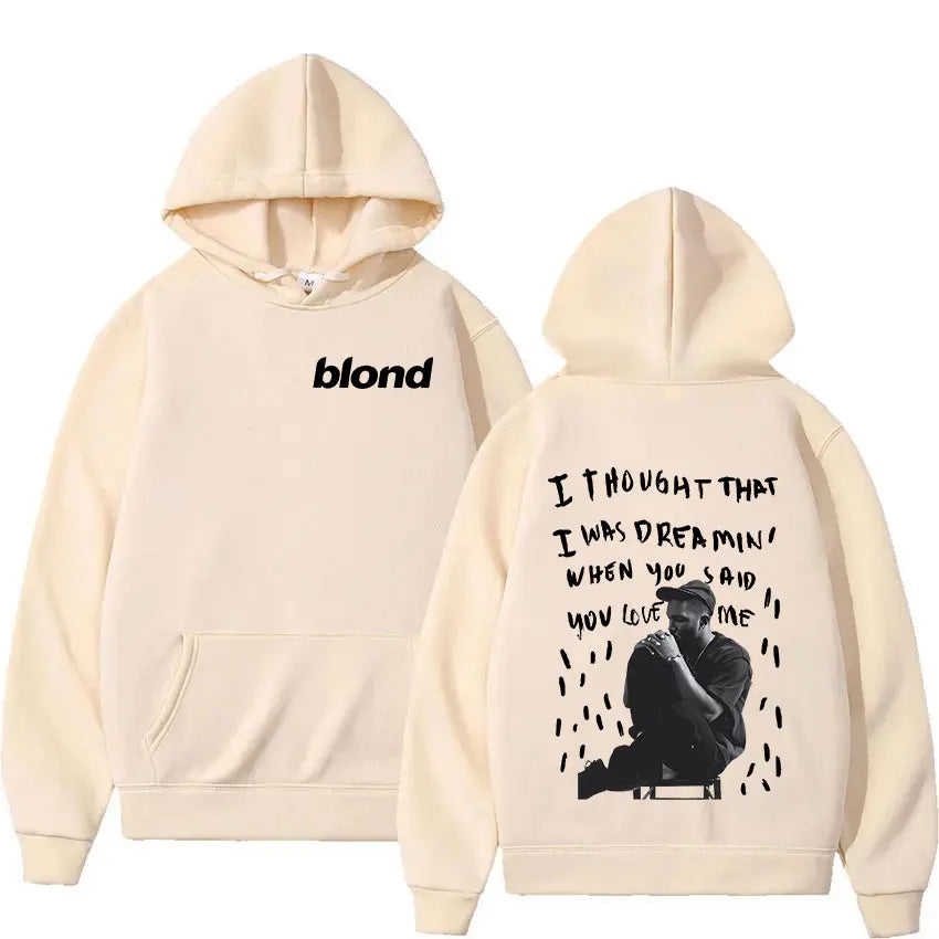 Rapper Frank Pullover Hoodie Ocean Blond Hip Hop Music Album Sweatshirt Men Vintage Fashion Oversized Hoodies Unisex Streetwear