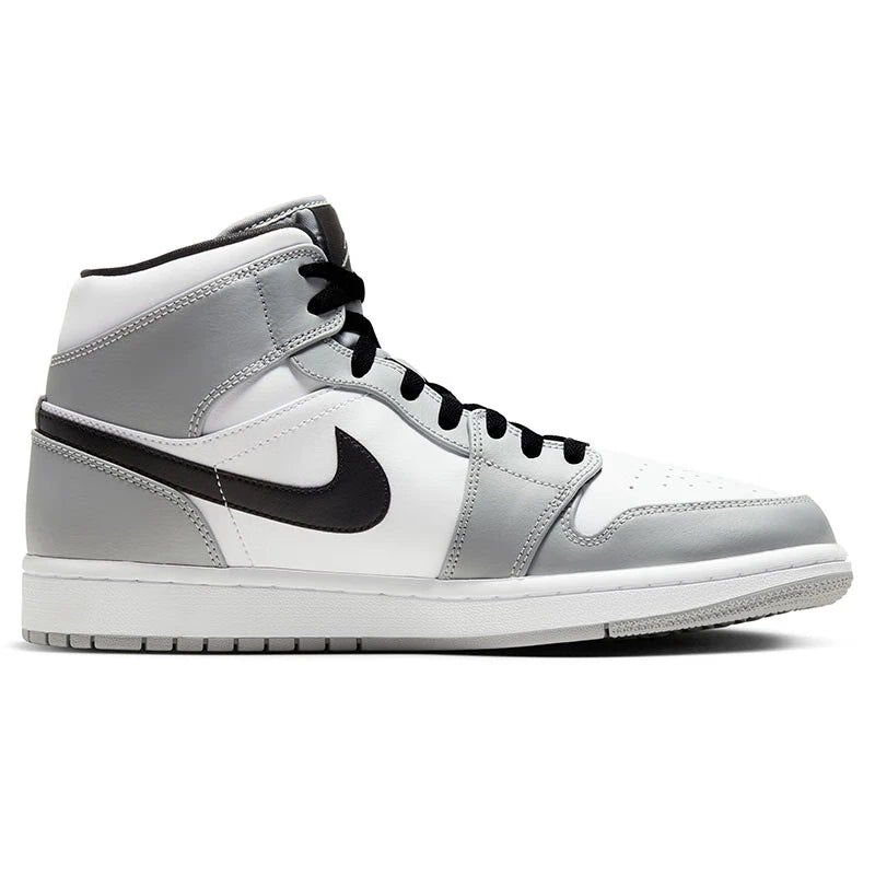 Air Jordan 1 Mid Shock Leather Comfortable Shock Absorbent Anti Slip Wear Resistant Mid Top Retro Basketball Shoes for Men