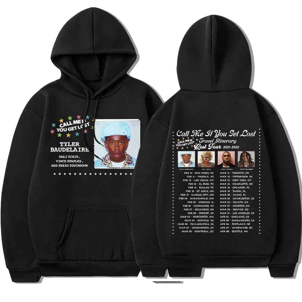 Tyler The Creator Hoodies Clothing Call Me If You Get Lost Tour Print Men Women Hoodies Trending Streetwear Hip Hop Sweatshirt