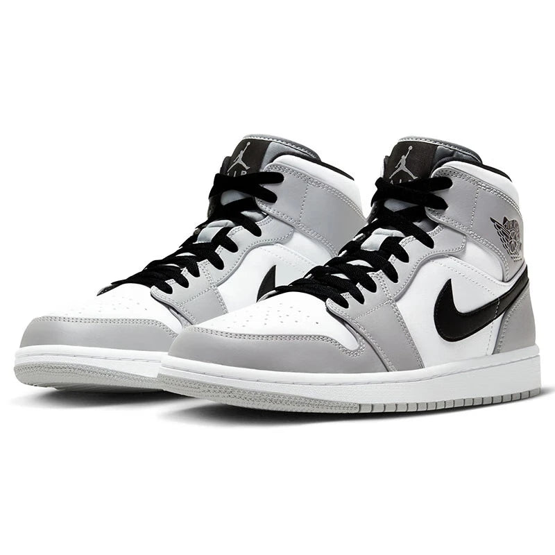 Air Jordan 1 Mid Shock Leather Comfortable Shock Absorbent Anti Slip Wear Resistant Mid Top Retro Basketball Shoes for Men