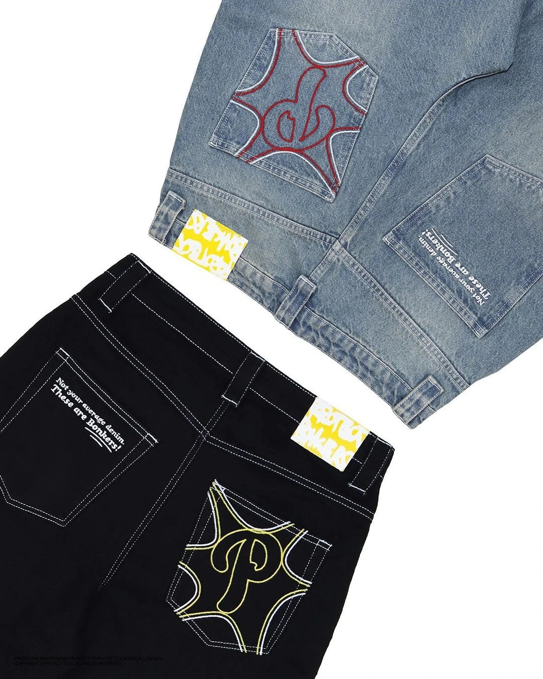 Y2k Men Retro Harajuku Clothing 2023 New Baggy Casual Wide Leg Jeans Hip Hop Print Jeans Trend Fashion Black High waist Jean