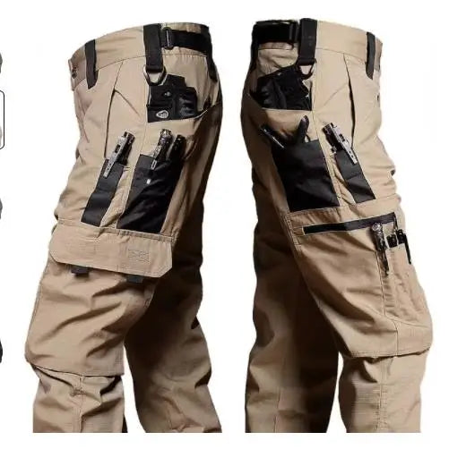 Wear Resistant Work Pant Man Multi-pocket Straight Cargo Trousers Outdoor Jogging Tactical Pants Spring Autumn Casual Trousers