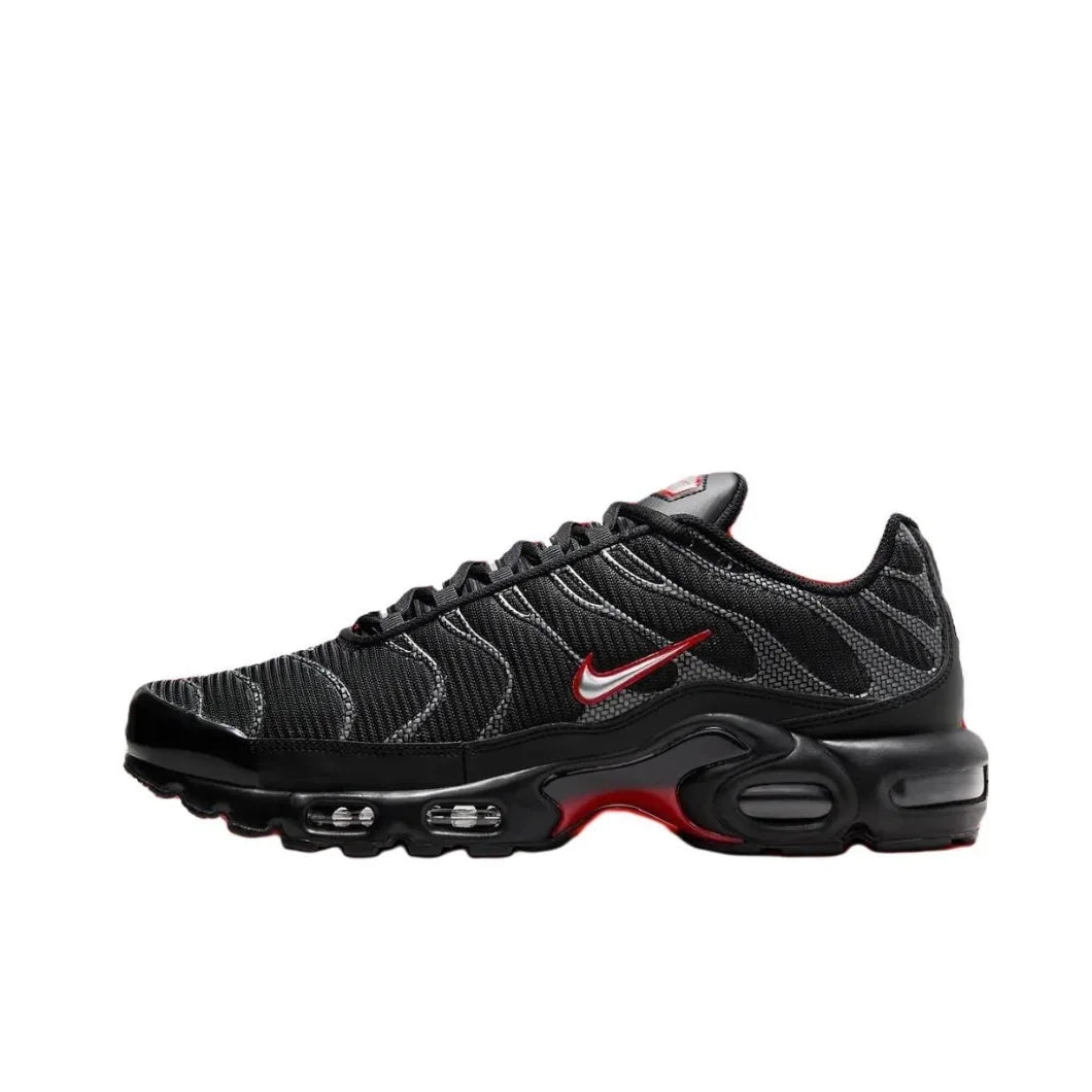 Nike New Air Max Plus TN Men's Sneakers winter Fashionable and comfortable casual shoes Lightweight and wearable Silver&Black