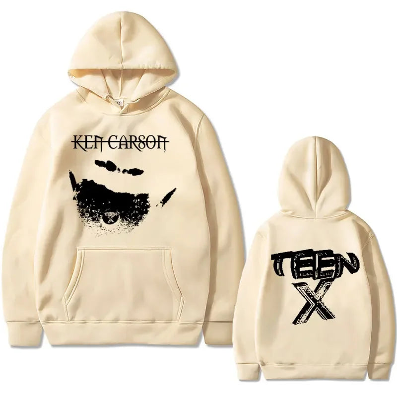 Playboi Carti Teen Graphic Print Hoodie Rapper Ken Carson Hoodies Male Vintage Oversized Streetwear Men's Hip Hop Sweatshirts