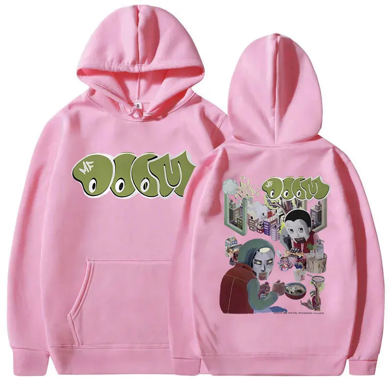 Awesome Rapper Mf Doom MM FOOD Graphic Hoodie Men Women Hip Hop Fashion Hooded Sweatshirt Men's Casual Fleece Oversized Hoodies