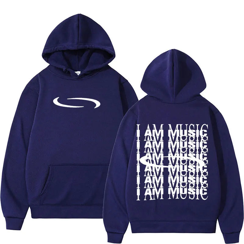 Retro Washed Playboi Carti I AM MUSIC Logo Hoodie Opium Ken Carson Narcissist Tour Antagonist Rap Sweatshirt Men Oversized Hoody