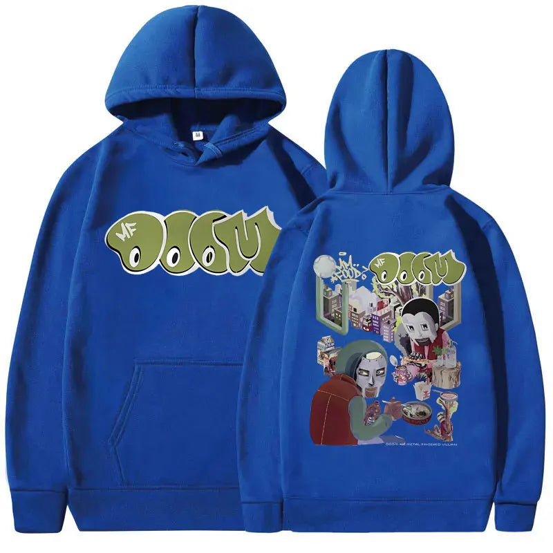 Awesome Rapper Mf Doom MM FOOD Graphic Hoodie Men Women Hip Hop Fashion Hooded Sweatshirt Men's Casual Fleece Oversized Hoodies