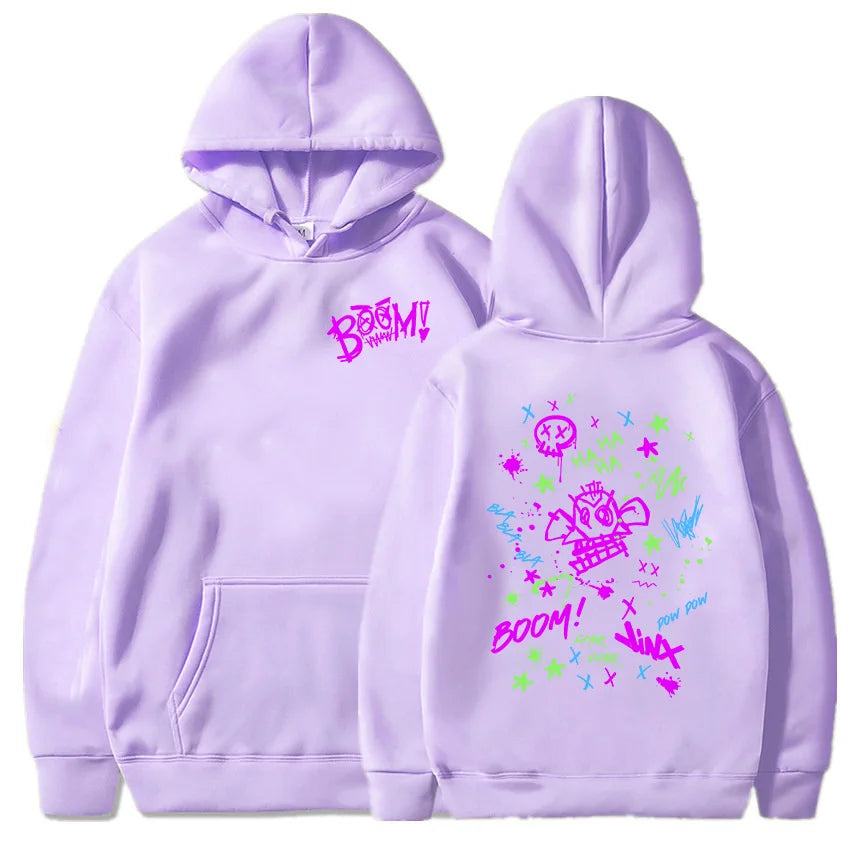 Female Hoody Boom Monkey Jinx  Arcane Hahaha Hoodies Cartoon Funny Graphic Sweatshirts Sudadera Mujer Hooded Winter Unisex Cloth