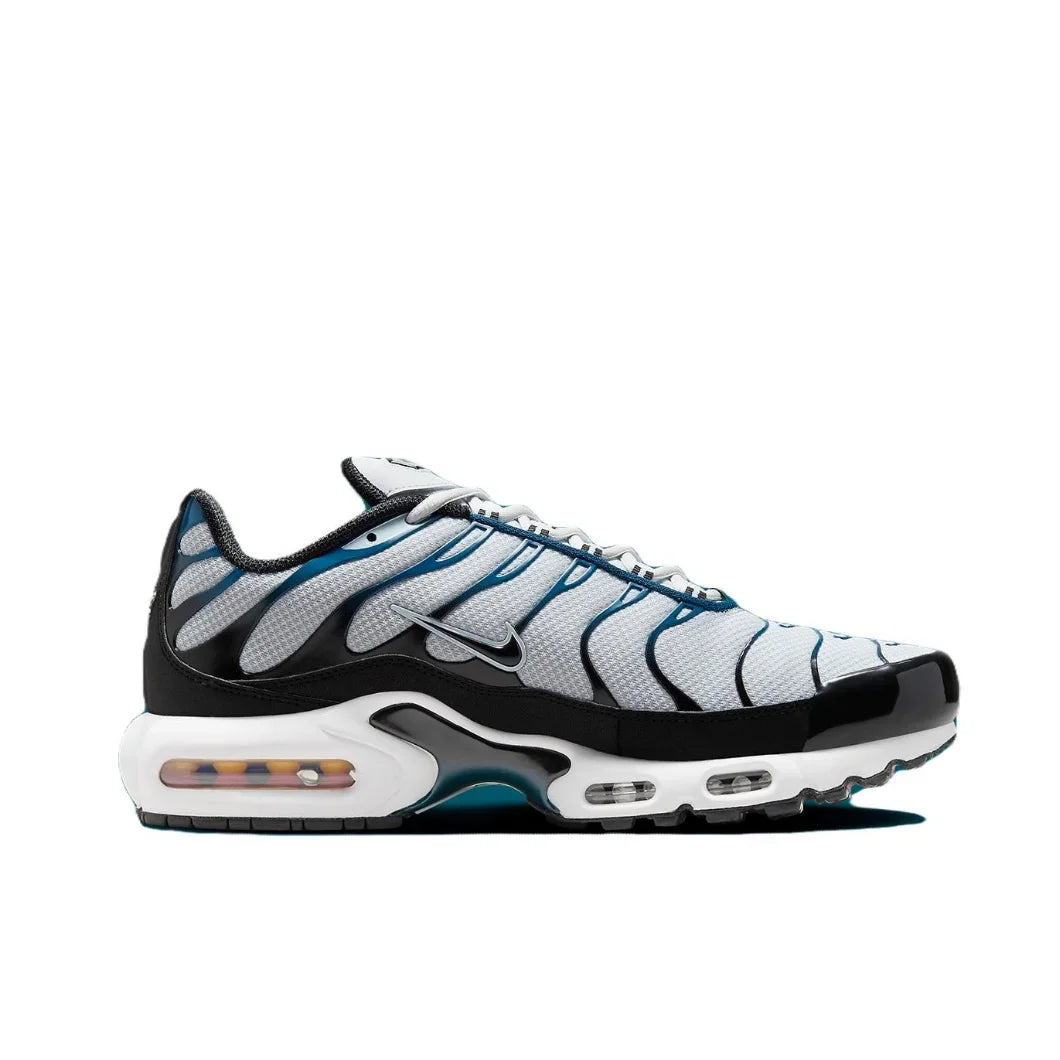 Nike New Air Max Plus TN Men's Sneakers winter Fashionable and comfortable casual shoes Lightweight and wearable Silver&Black