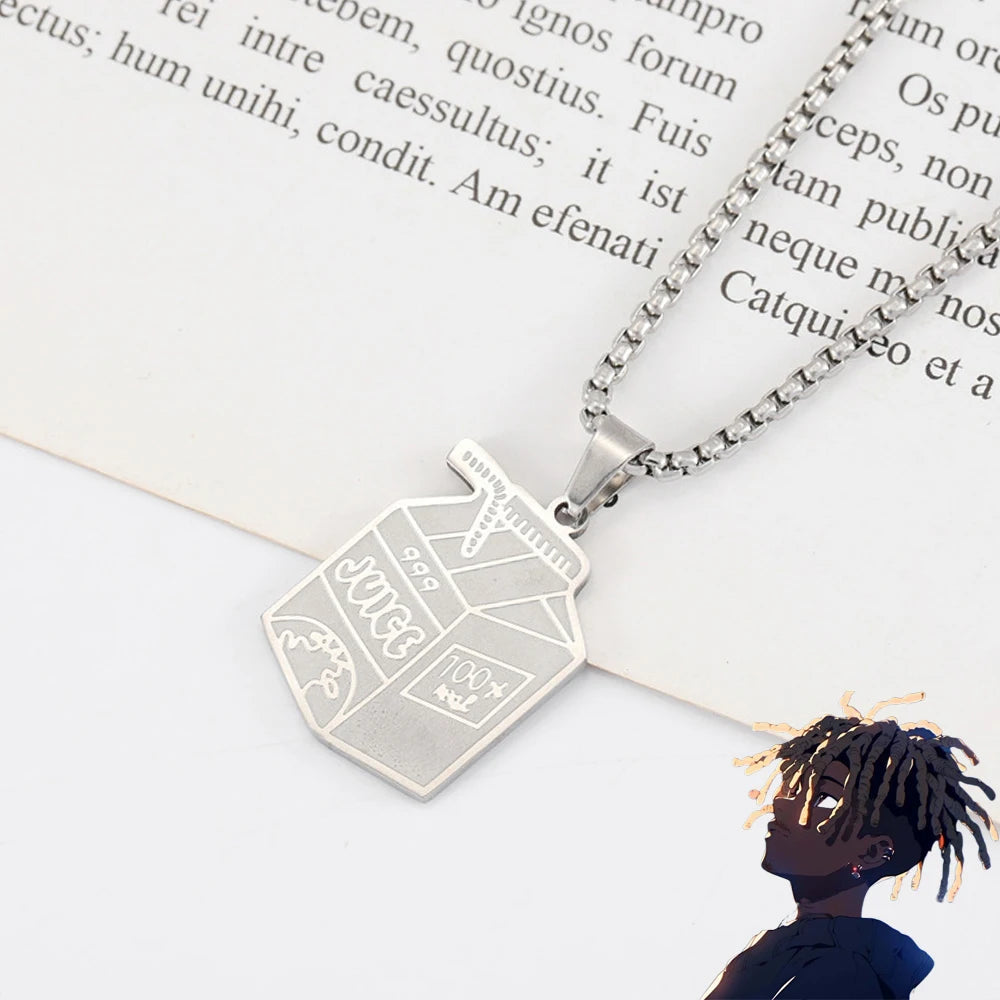 JUICE WRLD 999 Necklace Rap Hip Hop Stainless Steel Pendant Jewelry Gifts for Women Men Boys Fans Gifts Accessories