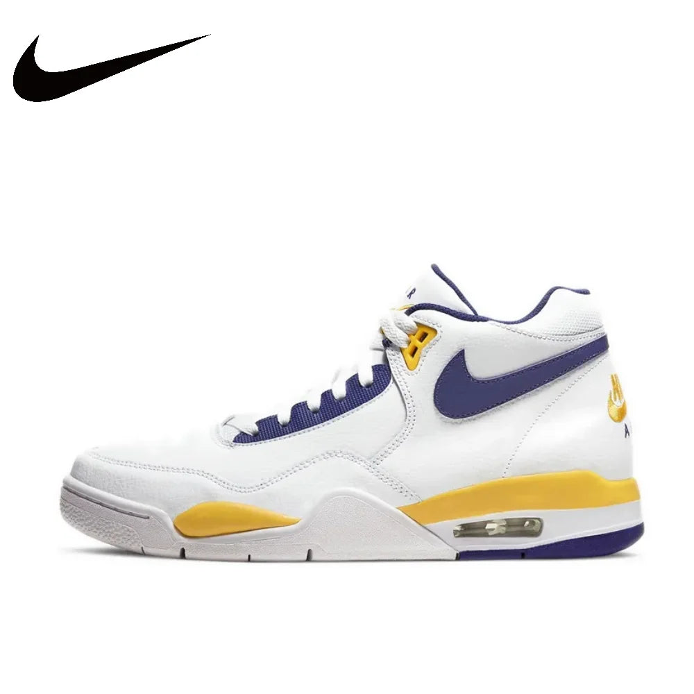 NIKE Flight Legacy men's shoes mid-top jordan 4 air cushion wear-resistant casual basketball sneakers