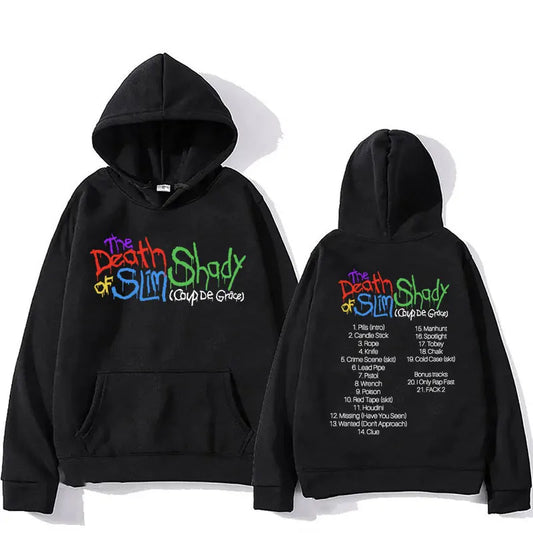 Rapper Eminem The Death of Slim Shady New Album Hoodies Men Women Hip Hop Oversized Aesthetic Sweatshirt Casual Fleece Pullovers