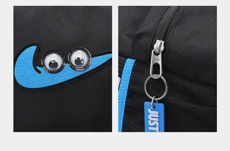 Original Nike Unisex Backpack Sports Bag Cartoon Student Bag Casual Men's And Women's Running Bag