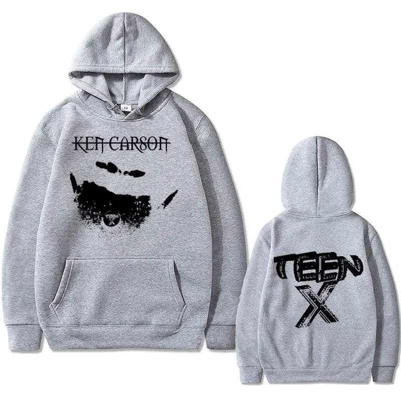 Playboi Carti Teen Graphic Print Hoodie Rapper Ken Carson Hoodies Male Vintage Oversized Streetwear Men's Hip Hop Sweatshirts