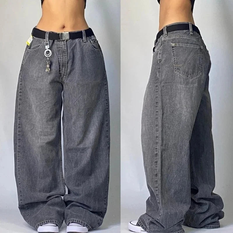 Streetwear Fashion New Oversized Print Baggy Jeans Men Y2K Harajuku Vintage Pop Gothic High Waist Casual Wide Leg Pants Trousers