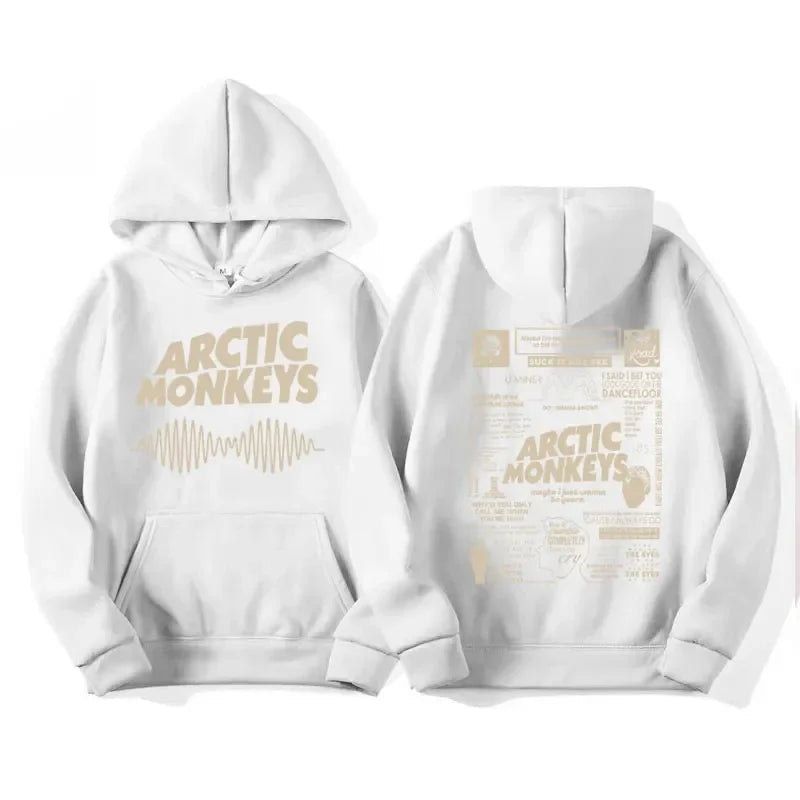 Men Women Harajuku hip hop punk sweatshirt fashion trend style hoodie retro Arctic Monkeys Music Tour double sided print hoodies