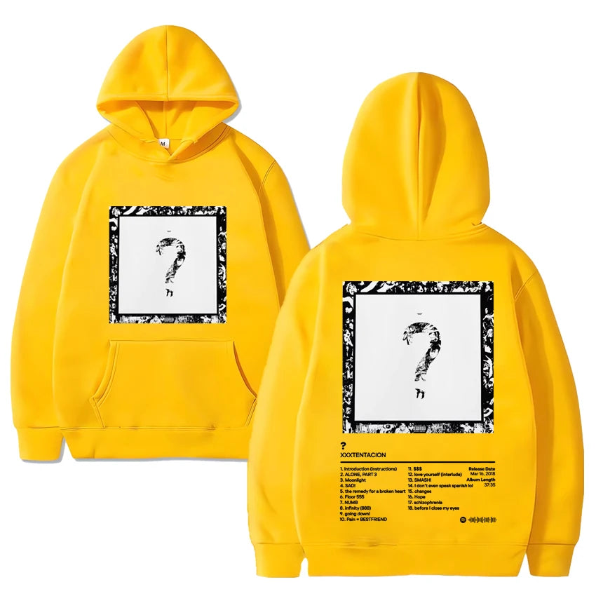 Rapper XXX  Album Graphic Hoodies Unisex Hip Hop Oversized streetwear Men Women vintage Fleece Long sleeve Sweatshirt pullovers