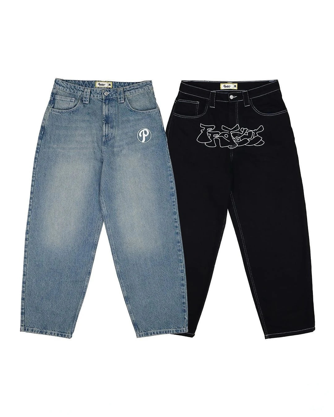 Y2k Men Retro Harajuku Clothing 2023 New Baggy Casual Wide Leg Jeans Hip Hop Print Jeans Trend Fashion Black High waist Jean