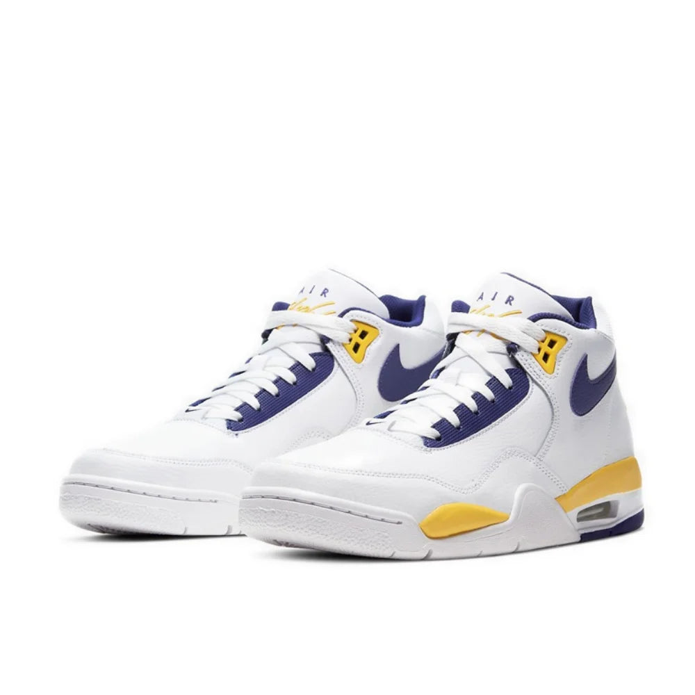 NIKE Flight Legacy men's shoes mid-top jordan 4 air cushion wear-resistant casual basketball sneakers