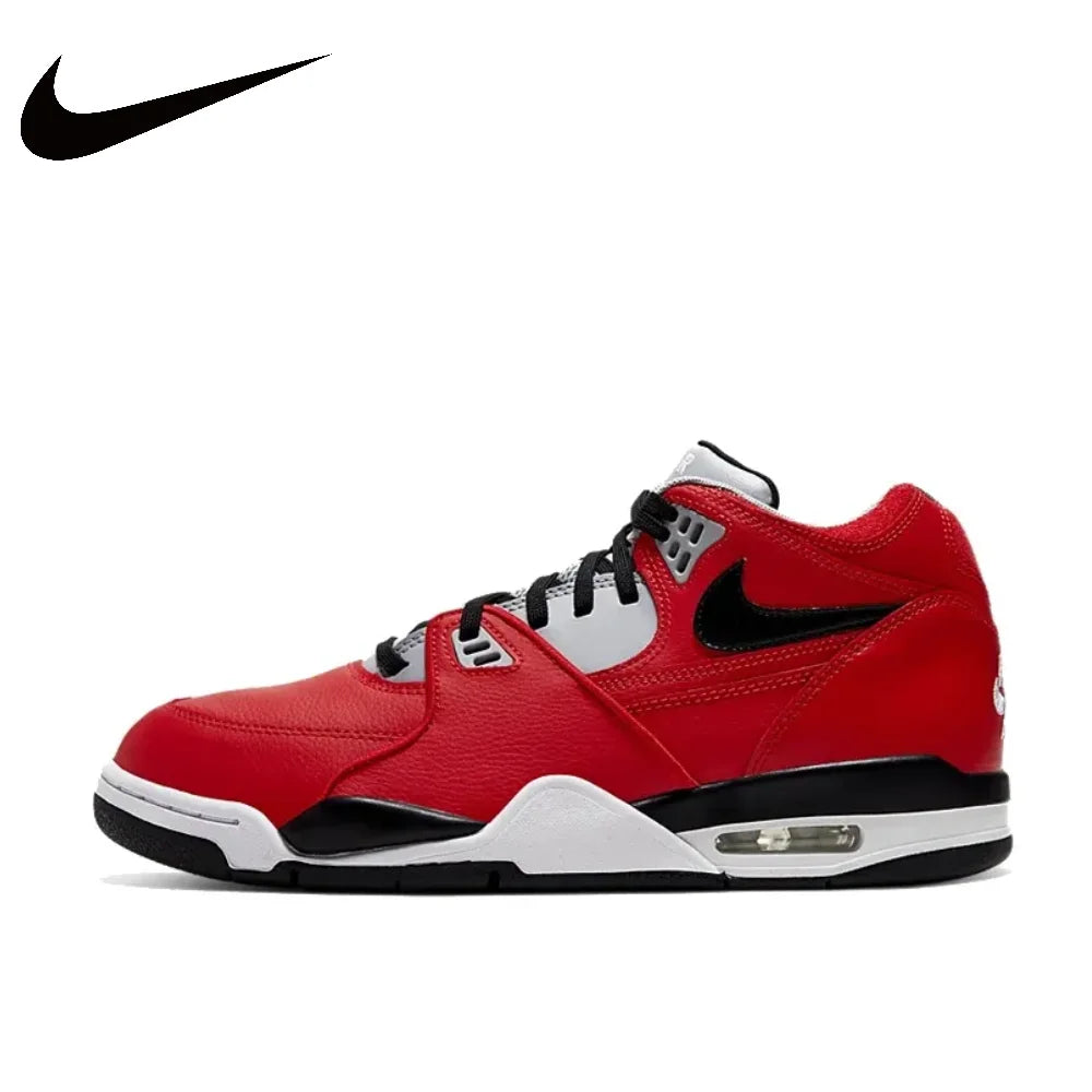 NIKE Flight Legacy men's shoes mid-top jordan 4 air cushion wear-resistant casual basketball sneakers