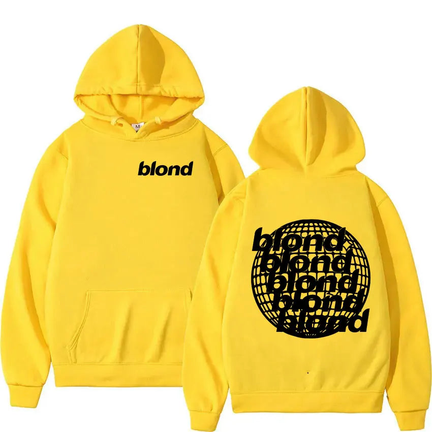 Rapper Frank Print Graphic Hoodie Men Hip Hop Fashion Ocean Pullover Sweatshirt Unisex Casual Blond Oversized Hoodies Streetwear