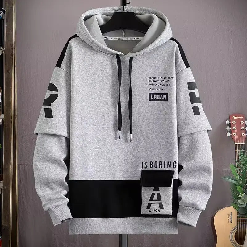 Winter Autumn Men's Hoodie Sweatshirts Hot Sell Trendy Sportswear Long Sleeved O Neck T-shirt  Harajuku Men Clothing 2024 New