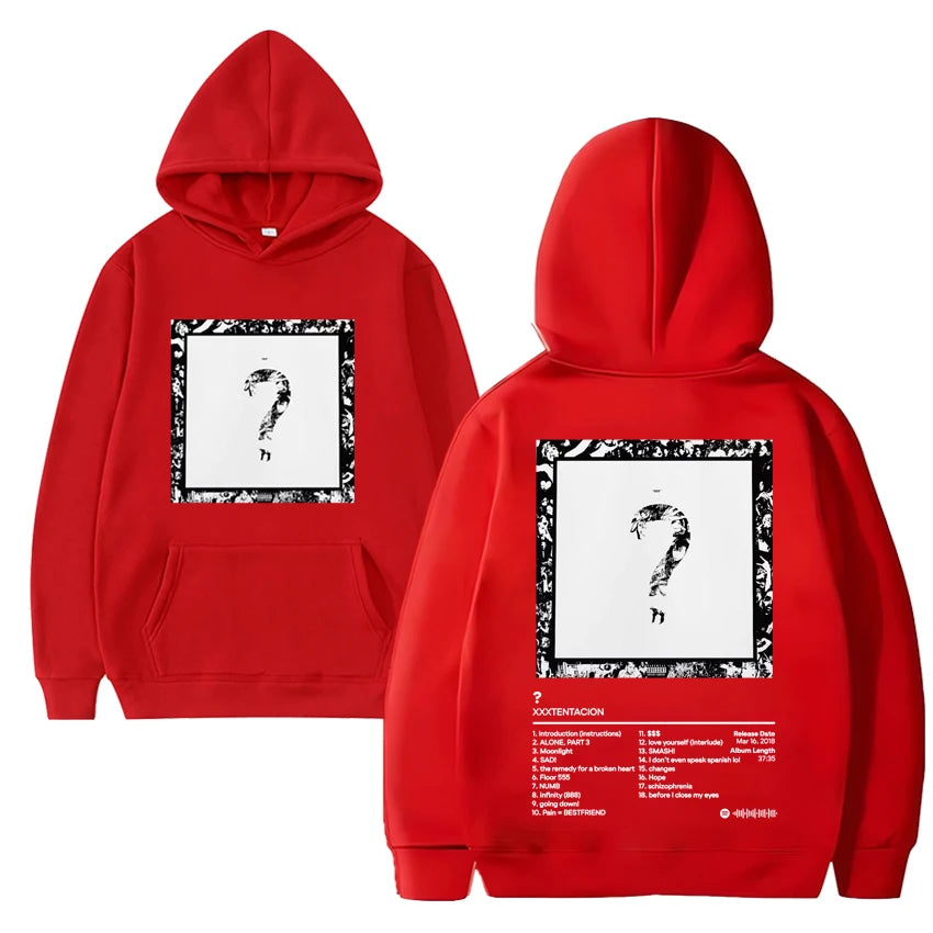 Rapper XXX  Album Graphic Hoodies Unisex Hip Hop Oversized streetwear Men Women vintage Fleece Long sleeve Sweatshirt pullovers