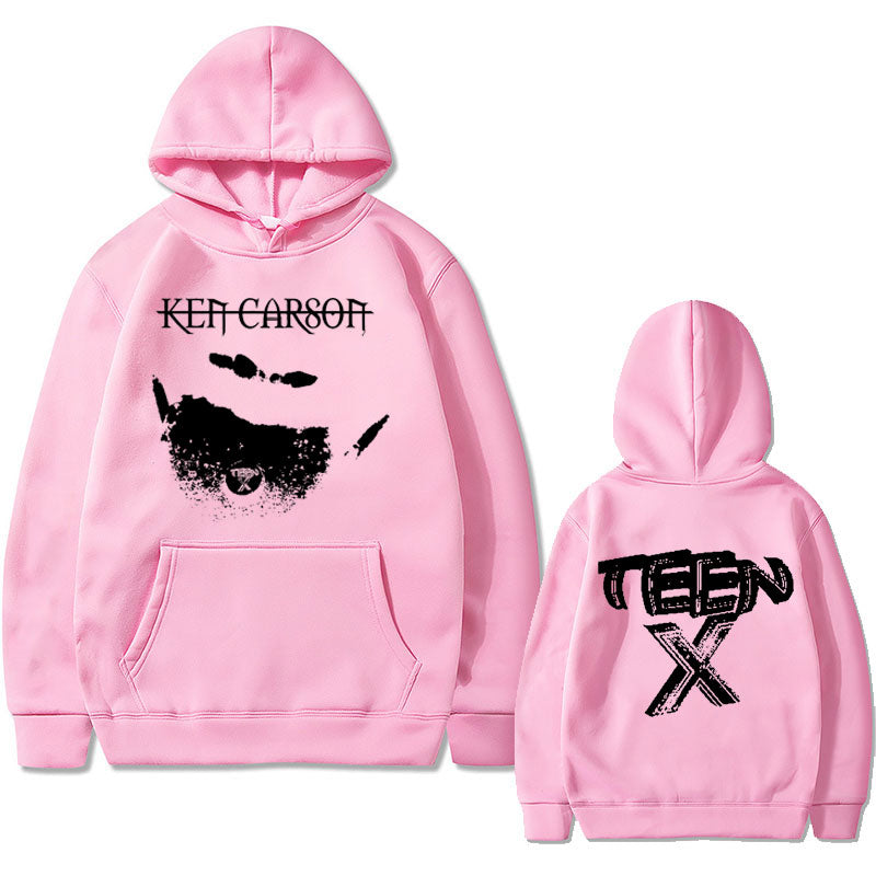 Playboi Carti Teen Graphic Print Hoodie Rapper Ken Carson Hoodies Male Vintage Oversized Streetwear Men's Hip Hop Sweatshirts