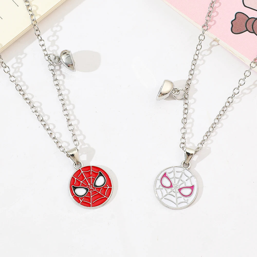 2pcs/set Marvel Superhero Spider-Man Necklace Fashion Couple Necklace Gift for Best Friend