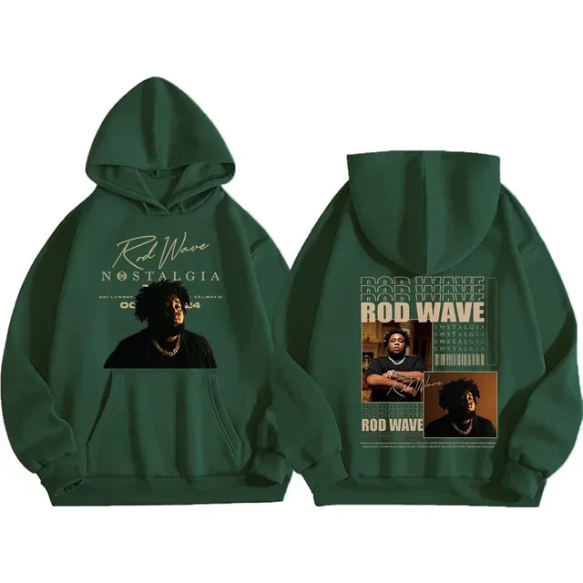 2024 Rod Wave Tour Fashion Casual Nostalgic Hip Hop Music Printed Hoodie Men's and Women's Pullover Fans Luxury Gift Tops Hoodie