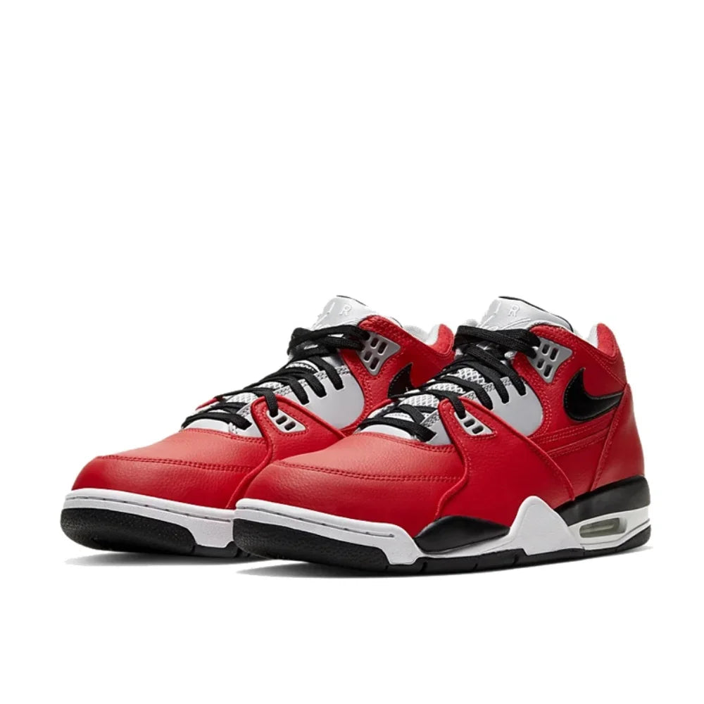 NIKE Flight Legacy men's shoes mid-top jordan 4 air cushion wear-resistant casual basketball sneakers