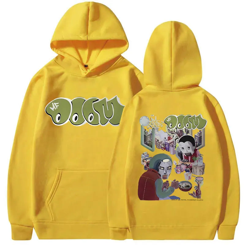 Awesome Rapper Mf Doom MM FOOD Graphic Hoodie Men Women Hip Hop Fashion Hooded Sweatshirt Men's Casual Fleece Oversized Hoodies