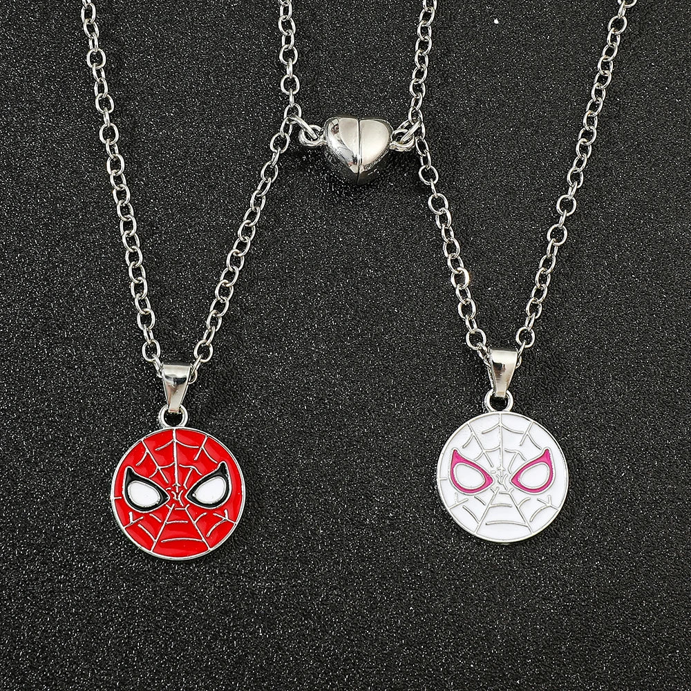 2pcs/set Marvel Superhero Spider-Man Necklace Fashion Couple Necklace Gift for Best Friend