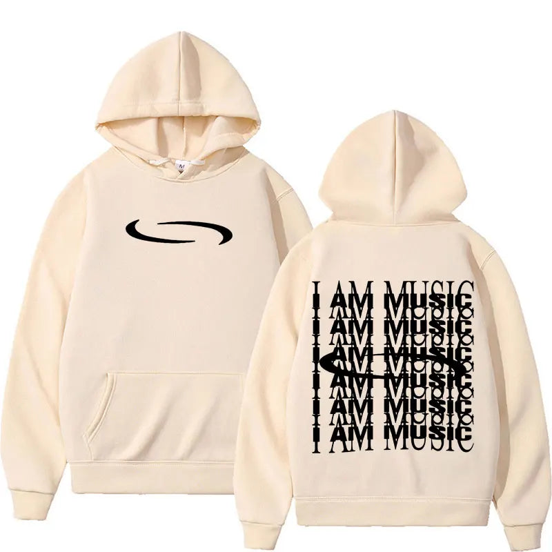 Retro Washed Playboi Carti I AM MUSIC Logo Hoodie Opium Ken Carson Narcissist Tour Antagonist Rap Sweatshirt Men Oversized Hoody